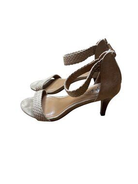 Style & Co  Size 7 Taupe Braided Ankle Strap Heeled Sandals